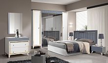 Спальня Торонто 5 белая/серый декор