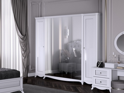 Спальный гарнитур Дивия белая фото 4