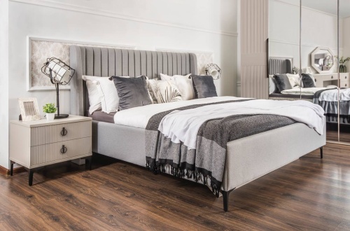 Спальня Стелла 4-ств светло серый камень фото 6