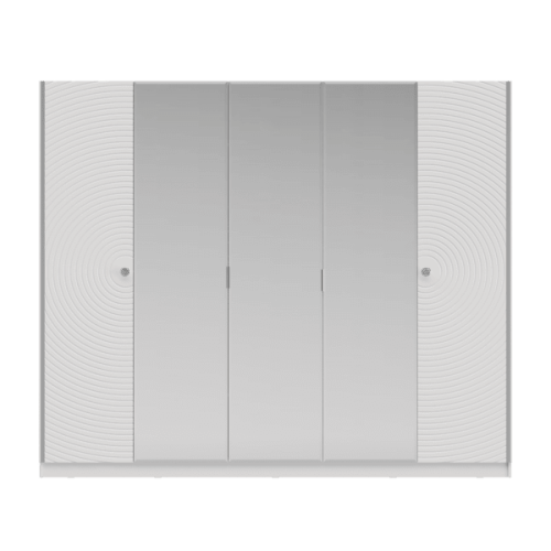 Спальная мебель “Zara” 5-ти дверная белая серебро фото 12