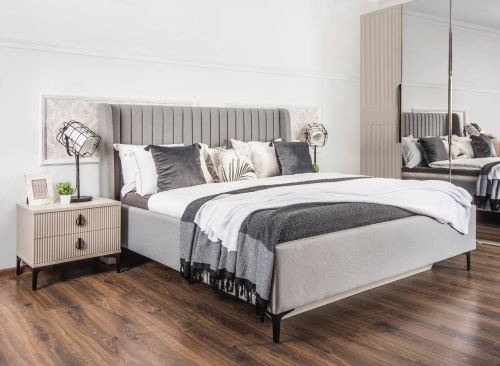 Спальня Стелла 4-ств светло серый камень фото 5