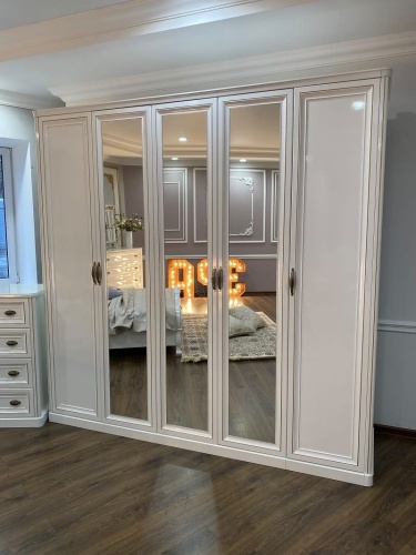 Спальня Натали 5-ств белый глянец фото 11