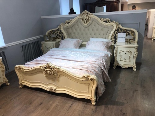 Кровать Джоконда 160х200 см крем глянец фото 9