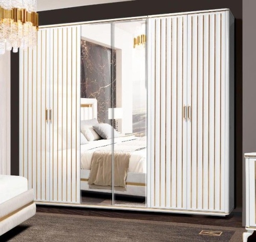 Спальный гарнитур с 6-дверным шкафом Стамбул (синий) фото 7