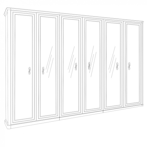 Спальня Натали 6-ств белый глянец фото 9