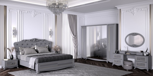 Спальный гарнитур Дивия серая фото 2