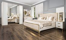 Спальня Лара 5-ств белый глянец