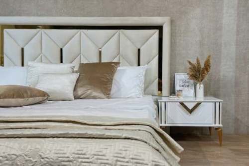 Спальная мебель “Анкара” фрезерованная белая (c подъемным механизмом) фото 8