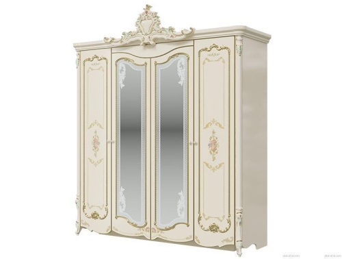 Спальня Шейх с 4 дверным шкафом (слоновая кость) фото 3