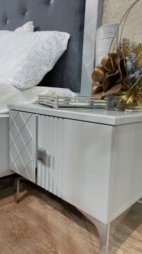 Спальная мебель “Лаура” серая серебро фото 3