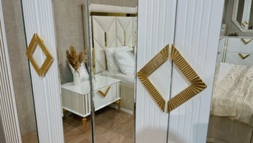 Спальная мебель “Анкара” фрезерованная белая (c подъемным механизмом) фото 9