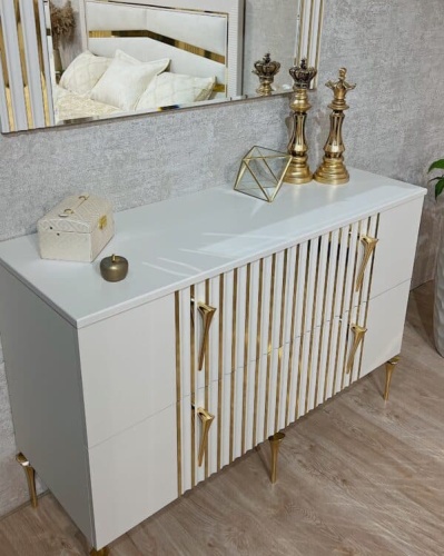 Спальная мебель “Альмира” сатин золото 6-ти дверная фото 2