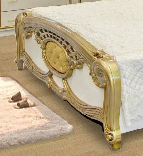 Спальня с 6-дверным шкафом Ольга (беж/золото) фото 6