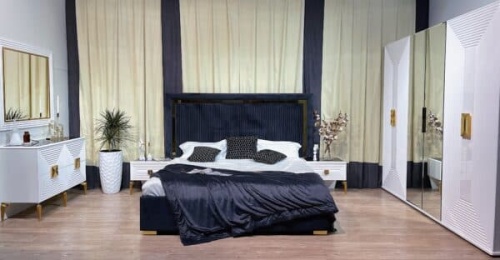 Спальная мебель “Алия” золото 6-ти дверная фото 21