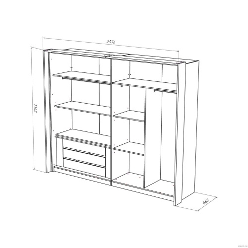 Спальня Терра шоколад / дуб крафт фото 2