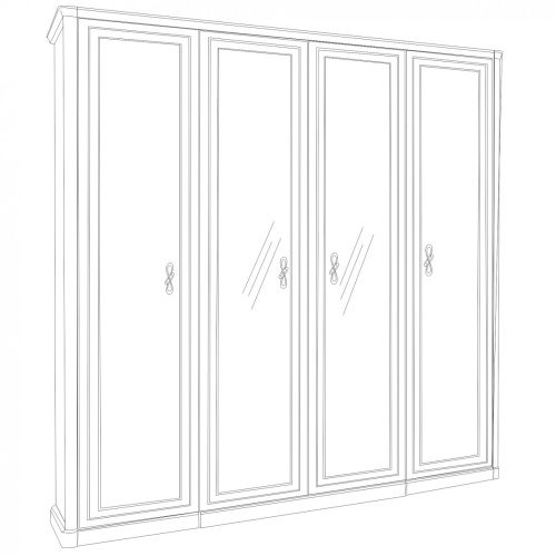 Спальня Натали 4-ств белый глянец фото 10