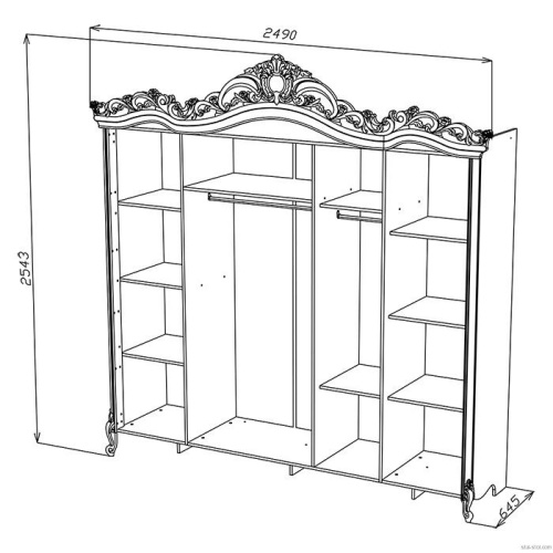 Спальный гарнитур Амели 5 С "крем" фото 4