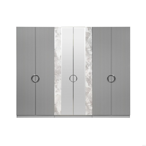 Спальня Никея 6.1К серая/серое изголовье фото 3