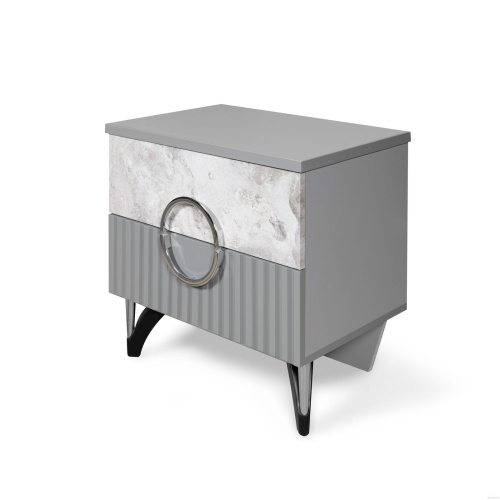 Спальня Никея 6.1К серая/серое изголовье фото 15