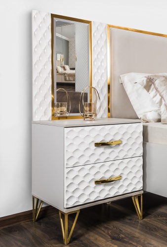 Спальня Лара 5-ств белый глянец фото 8