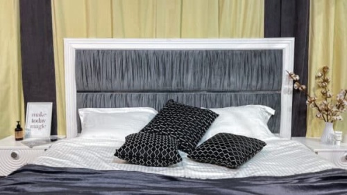 Спальная мебель “Zara” 5-ти дверная белая серебро фото 3