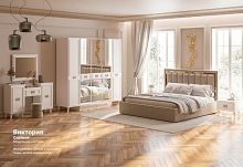 Спальня Виктория (кровать 1.8 м., шкаф 5-дв., стол туалетный СВК-14) белый с золотом