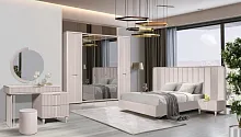 Спальня Модена (кровать 1.8 м.; шкаф 5-ти дв.; туалетный стол) кашемир