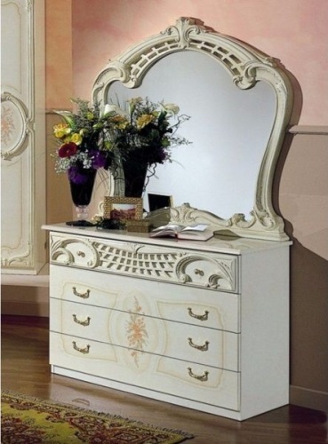 Спальня с 4-дверным шкафом Роза (беж глянец) фото 6