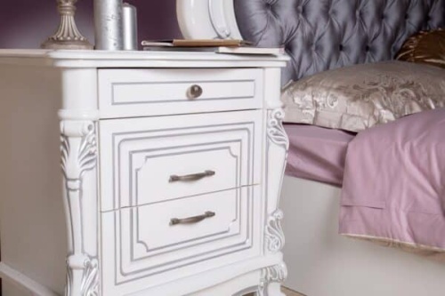 Спальная мебель “Касандра” белая глянец серебро фото 4