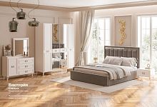 Спальня Виктория (кровать 1.6 м., шкаф 4-дв., стол туалетный СВК-13) белый с золотом