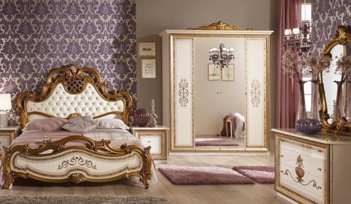 Спальня с 4-дверным шкафом Анита (беж)