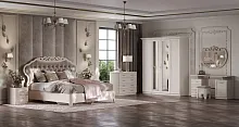 Спальня "Адель" (Кровать 1,6; 2 тумбы; Комод с зеркалом; Шкаф 4 дверный)