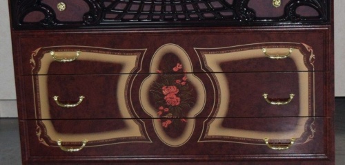 Спальня с 3-дверным шкафом Роза (могано глянец) фото 7