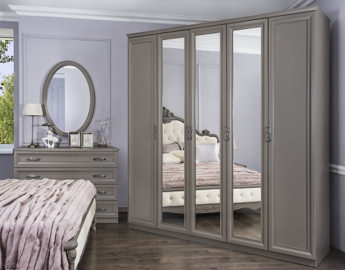 Спальня Мишель Лайт 5-ств серый камень фото 8