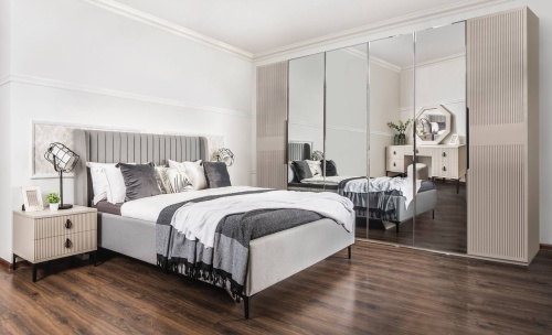 Спальня Стелла 6-ств светло серый камень фото 4