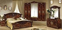 Спальня с 6-дверным шкафом Рома (орех глянец)