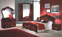 Спальня с 4-дверным шкафом Роза (могано глянец)