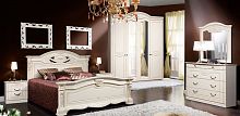 Спальный гарнитур с 4-дверным шкафом Сорренто (белый)