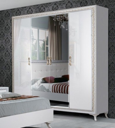 Спальня Дана белая/золото фото 4