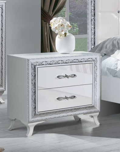 Спальня Дана белая/серебро фото 6