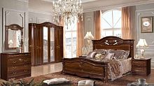 Спальный гарнитур с 6-дверным шкафом Сорренто (шоколад)