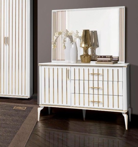 Спальный гарнитур с 6-дверным шкафом Стамбул (синий) фото 9