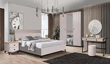 Спальня Мадрид (кровать 1.6 м.; шкаф 3-х дв.; туалетный столик) кашемир