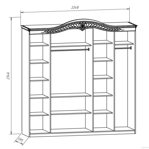 Спальня Луиза 6 "крем" Форест Деко Групп фото 3