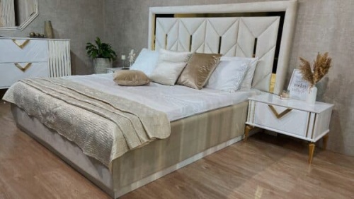 Спальная мебель “Анкара” фрезерованная белая (c подъемным механизмом) фото 7