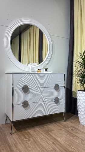 Спальная мебель “Zara” 5-ти дверная белая серебро фото 8