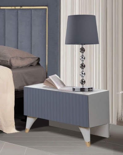 Спальня Торонто 5 белая/серый декор фото 3