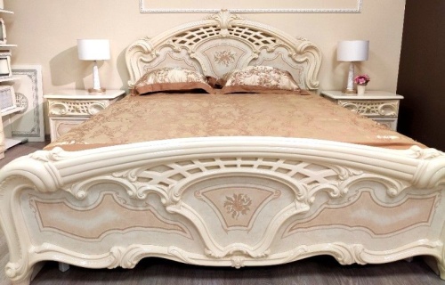 Спальня с 4-дверным шкафом Роза (беж глянец) фото 8