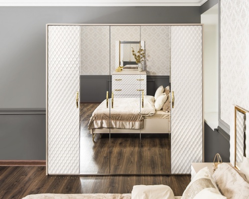 Спальня Лара 5-ств белый глянец фото 4