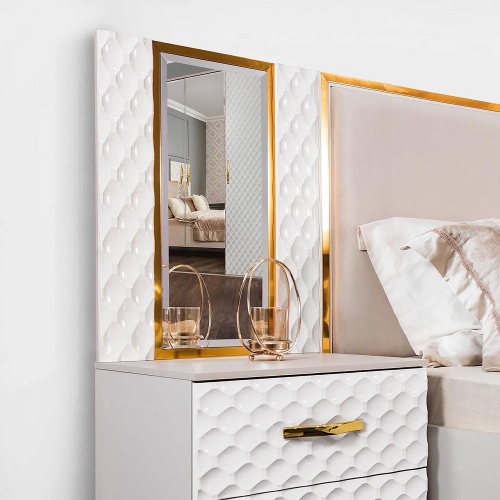 Спальня Лара 5-ств белый глянец фото 7